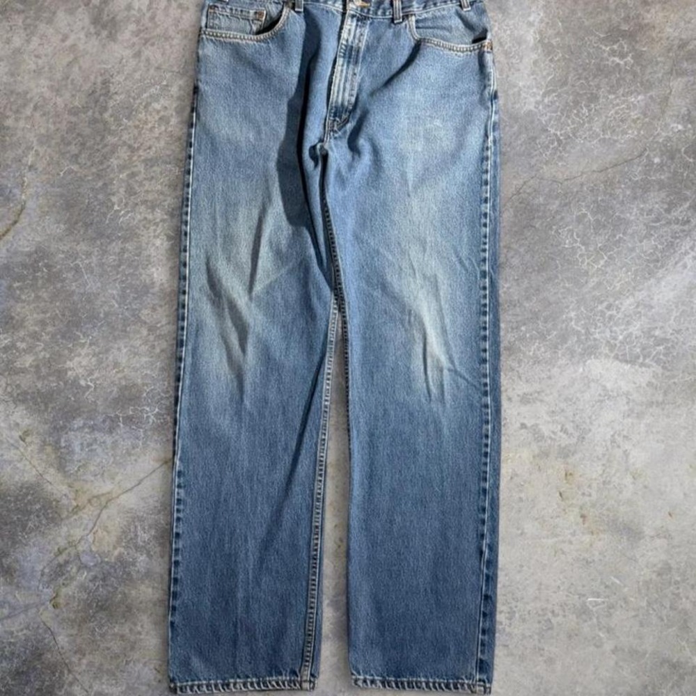 Vintage USA made Levi's 505 light wash straight leg jeans Size 40x34